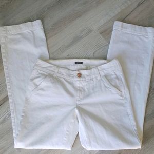 J. Crew Bootcut Size 6 White Denim Jeans Cotton
